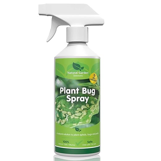 Natural Garden Solutions Organic Plant Bug Spray Bee Friendly Flowers Fruit Vegetables Pest Control Greenfly Blackfly Aphids Spider Mites Mealybugs Scale Mildew Indoors Outdoors Gardening 500ML